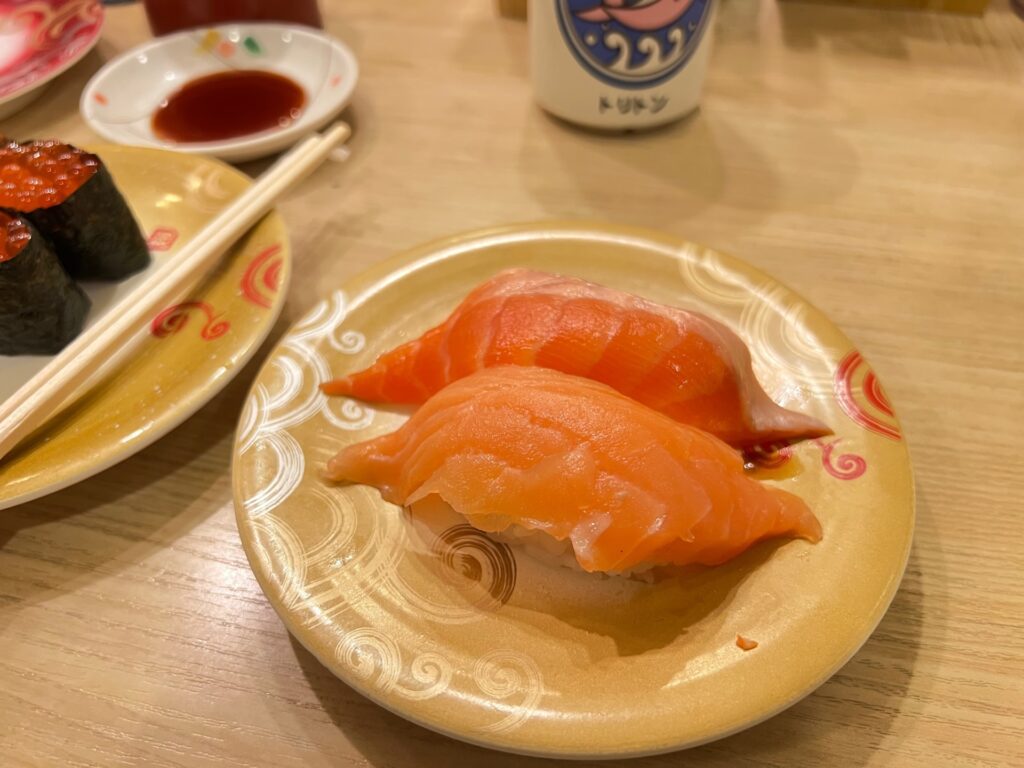 大雪生サーモンと生サーモンの比較